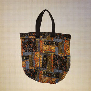 Boho Patchwork Paisley Floral Sling Tote Bag 18x18 Shoulder Purse